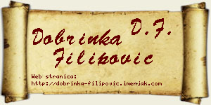 Dobrinka Filipović vizit kartica